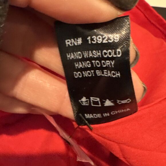 NWT Tuckernuck  Delaney Size L Red Mini Dress Puff Sleeve A-line Pockets Stretch - Picture 13 of 14